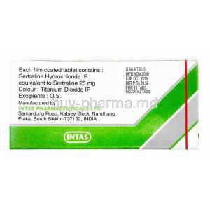 Sertima, Sertraline 25mg manufacturer