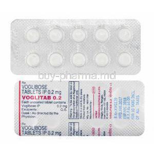 Voglitab, Voglibose 0.2mg tablets