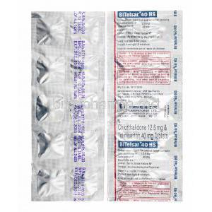 Bitelsar HS, Telmisartan and Chlorthalidone 40mg tablets