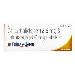 Bitelsar HS, Telmisartan and Chlorthalidone 80mg
