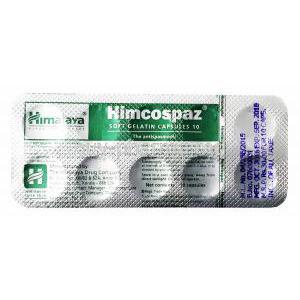 Himcospaz, blister pack with information