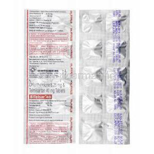 Bitelsar, Telmisartan and Chlorthalidone 40mg tablets