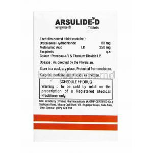 Arsulide D, Dicyclomine and Nimesulide manufacturer