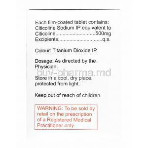 Ceham, Citicoline 500mg composition