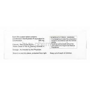 Alevo, Levofloxacin 500mg composition