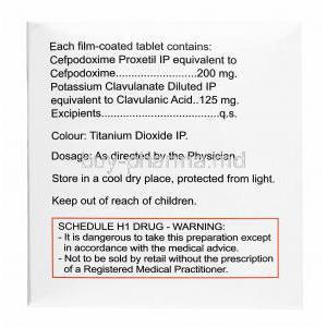 Clavpod, Cefpodoxime and Clavulanic Acid 325mg composition