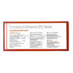 Amlokem M, Amlodipine 5mg and Metoprolol 50mg manufacturer