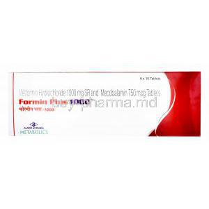 Formin Plus, Metformin and Methylcobalamin 1000mg