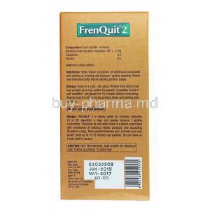 Frenquit Pastilles, Nicotine 2mg dosage