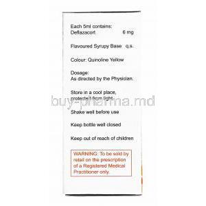 Enzocort Oral Suspension, Deflazacort composition