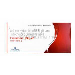 Formin PG, Glimepiride, Metformin and Pioglitazone 2mg