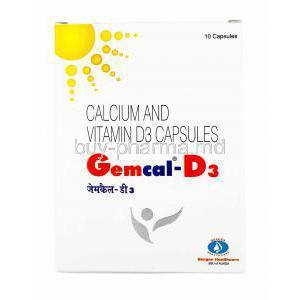 Gemcal-D3, Calcium Carbonate/ Cholecalciferol