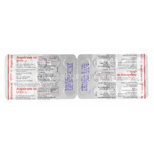 Jupiros, Rosuvastatin 10mg tablets back