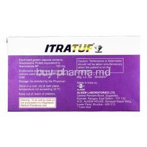 Itratuf, Itraconazole 100mg manufacturer