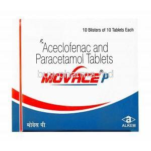 Movace P, Aceclofenac/ Paracetamol