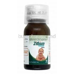 Zithium Oral Suspension, Azithromycin bottle