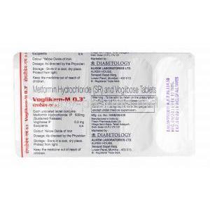 Voglikem-M, Metformin and Voglibose  0.3mg