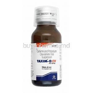 Taxim-O CV Dry Syrup, Cefixime and Clavulanic Acid bottle