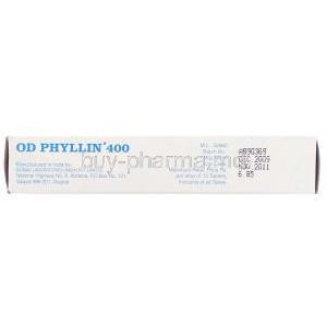 Od Phyllin, Generic  Uniphyl,  Theophylline 400 Mg Tablet Manufacturer Information