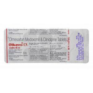 Olkem-CL, Olmesartan and Cilnidipine tablets back