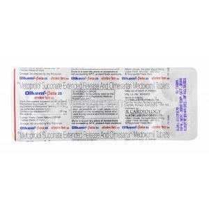 Olkem-Beta, Olmesartan and Metoprolol Succinate 25mg tablets back