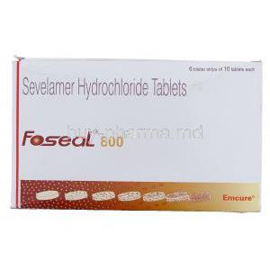 Foseal, Generic  Renagel,  Sevelamer Hydrochloride 800 Mg