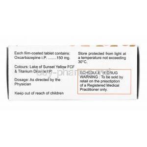 Oxring, Oxcarbazepine 150mg composition