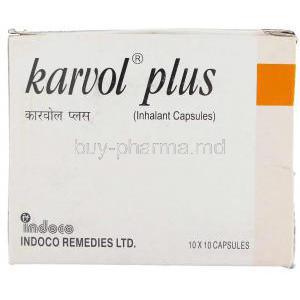 Karvol Plus Inhalant Caps Box