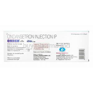 Ondem Injection, Ondansetron, manufacturer