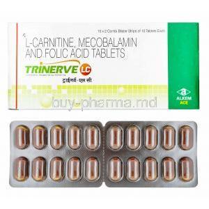Trinerve LC, Levo-carnitine/ Methylcobalamin/ Folic Acid
