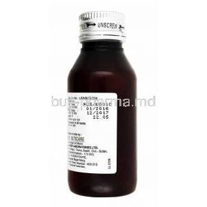 PUC Oral Suspension, Paracetamol, bottle back