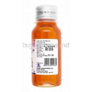 Sumo Cold PCF Syrup, Chlorpheniramine, Paracetamol and Phenylephrine bottle back