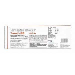 Tsart, Telmisartan 80mg manufacturer