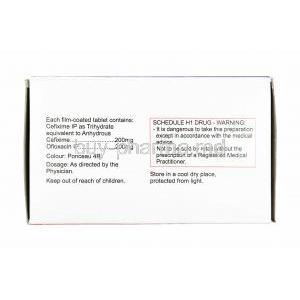 Taxim OF, Cefixime and Ofloxacin composition