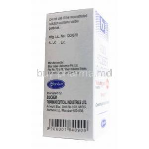 Vancomycin Injection, 200mg, box side presentation