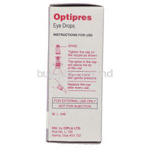Optipres, Generic Betoptic/ Kerlone, Betaxolol Eye Drops 0.5% 5ml Direction
