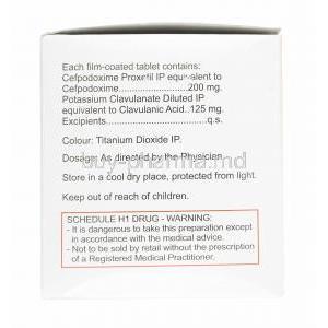 Swich CV, Cefpodoxime and Clavulanic Acid composition