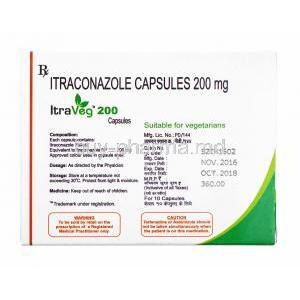 Itraveg, Itraconazole 200mg composition