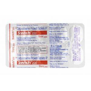 Swich, Cefpodoxime tablets back