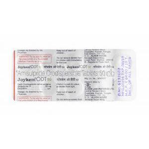 Joykem DT, Amisulpride  50mg tablets back