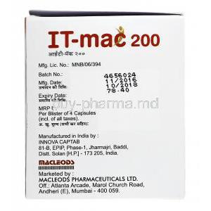 IT-mac 200, Itraconazole 200 mg Manufacturer