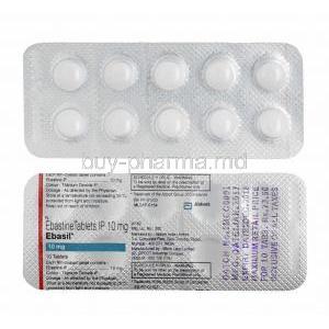 Ebasil, Ebastine 10mg composition tablets