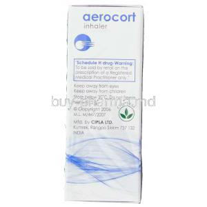 Aerocort, Beclomethasone 50 mcg/  Levosalbutamol 50 mcg 200 doses Inhaler