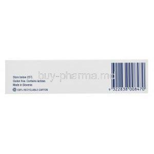 rbesartan Sandoz, 300mg 30 tabs, Box side view