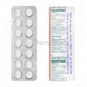 Atecard, Atenolol 50mg tablets