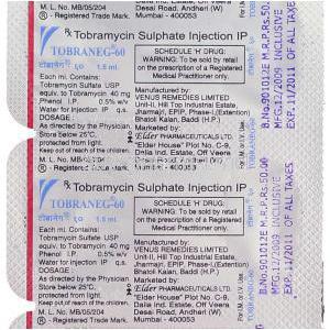 Tobraneg,  Tobramycin Injection Packaging Information