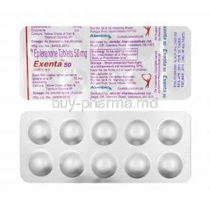 Exenta, Eplerenone 50mg tablets