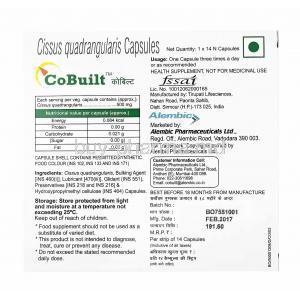 CoBuilt, Cissus Quadrangularis manufacturer