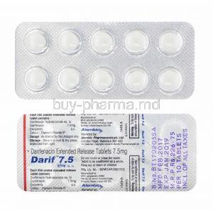 Darif, Darifenacin tablets