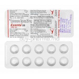 Exenta, Eplerenone 25mg tablets
